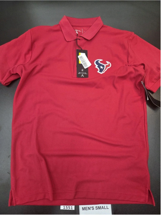 Antigua Other - Antigua Houston Texans Men’s Small Red Polo Shirt Embroidered Logo NWT #1551